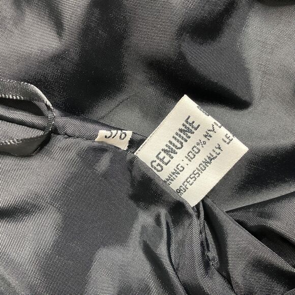 Vintage Laurice Leather Pencil Skirt Womens 5/6 Belted Midi 80s 90s Slit Back - Picture 4 of 16